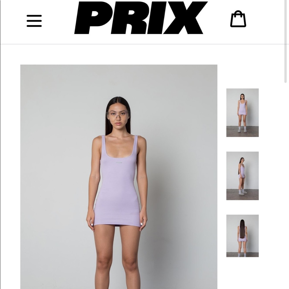 ANNA LOGO MINI DRESS THISTLE xs PRIX WOKRSHOP